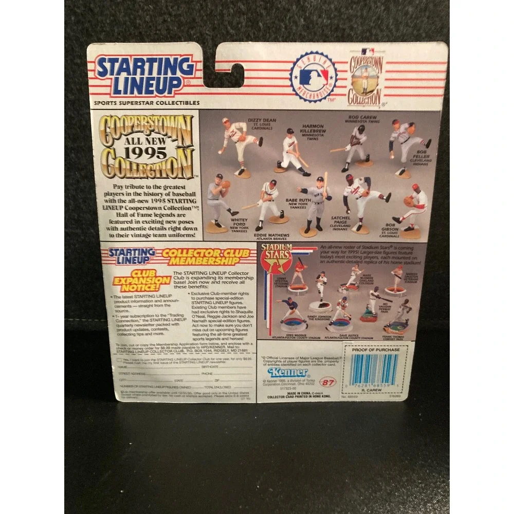 Kenner Starting Lineup 1995 Cooperstown Collection Rod Carew Minnesota Twins MLB